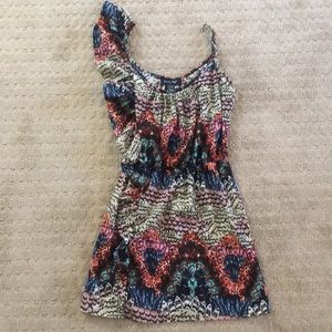 🦚 GORGEOUS! Multi- colored mini dress, size S